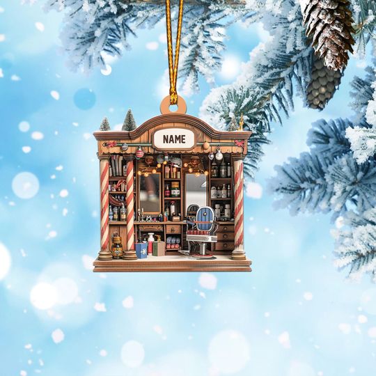 Discover Personalized Hair Salon Ornament, Hairdresser Car Ornament, Hair Hustler Season Ornament, Barber Ornament, Hair Salon Ornament ID-1109-GRV0