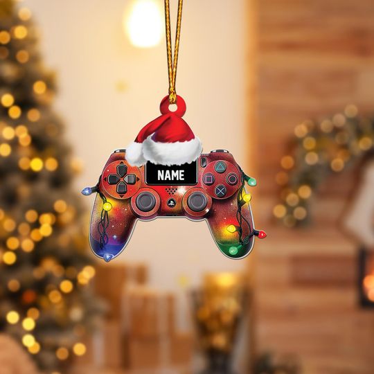 Personalized Gaming Controller Ornament, Video Game Christmas Ornament, Gaming Ornament, Gamer Ornament Gift, Game Room Decor