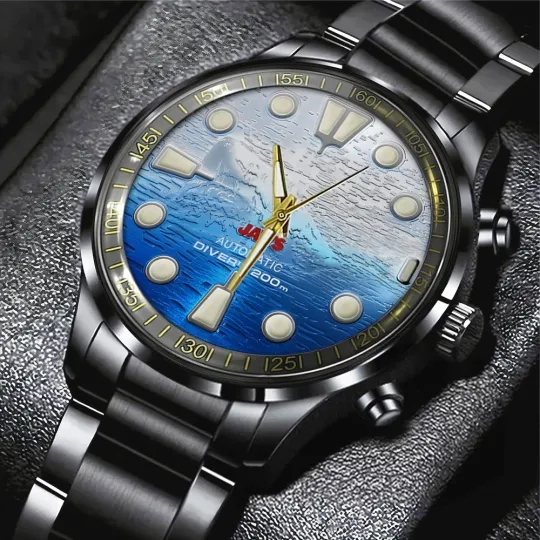 Discover Jaws Black Stainless Steel Watch
