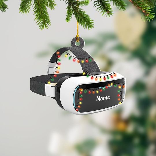 Discover Personalized VR Headset Christmas Ornament, Virtual Reality Ornament, VR Controller Ornament, Metaverse Holiday Ornament Gift