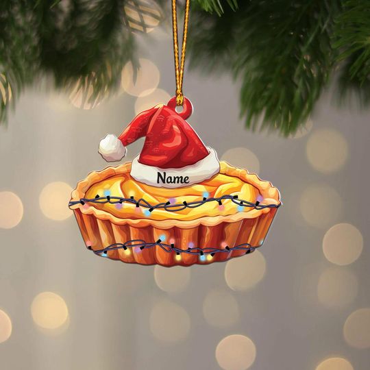 Discover Custard Tart 2D Flat Christmas Ornament, Tart Christmas Hanging Tree Decor, Loved Tart Ornament, Xmas Hanging Holiday Gift
