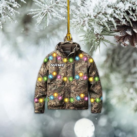 Discover Personalized Hunting Jacket Christmas Ornament Hunting Coat Christmas Ornament Hunting Season Gift Decor Hunter Ornament Gift