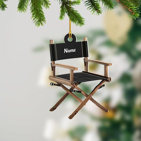 Director Chair Christmas Ornament, Christmas Tree Decor, Loved Chair Ornament, Xmas Hanging Ornament Gift