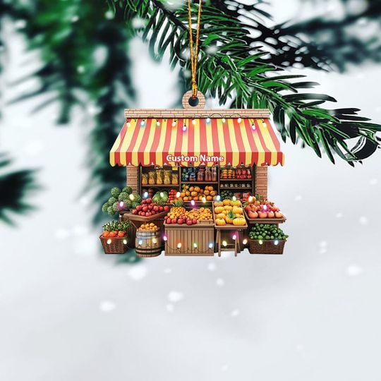 Discover Personalized Grocery Store Christmas Ornament, Grocery Shop Ornament, Convenience Grocery Ornament, Grocery Shop Holiday Decor