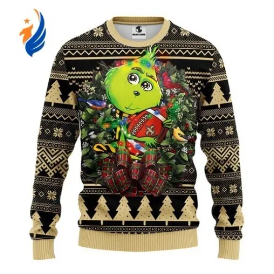 New Orleans Saints funny character Ugly Christmas Sweater All-Over Print Sweatshirt