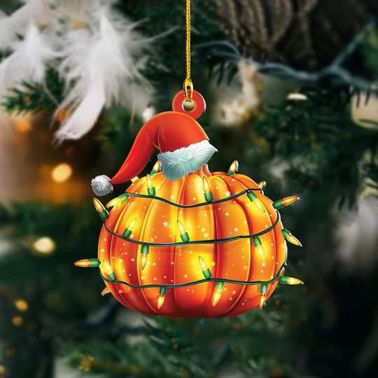 Discover Pumpkin Christmas Tree Ornament, Pumpkin Car Ornament, Pumpkin Flat Hanging Ornament, Pumpkin Lovers Xmas Ornament Gift TD-0926-J9LL