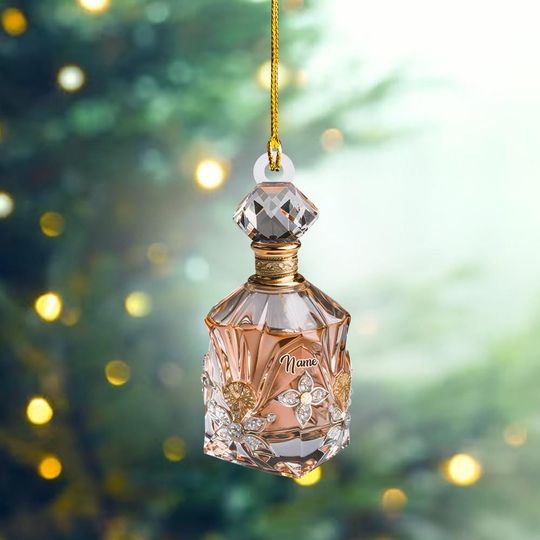 Perfume Bottle Christmas Ornament, Christmas Tree Decor, Perfume Bottle Hanging Ornament, Perfume Lover Gift, Car Ornament