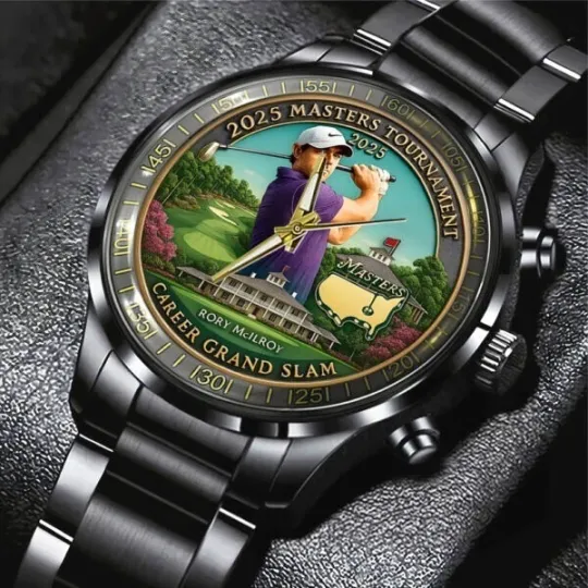 Discover Masters Tournament x Rory Mc-Ilroy Black Stainless Steel Watch