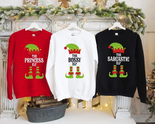 Discover Custom Elf Family Matching Sweatshirt: Christmas Elf Sweater