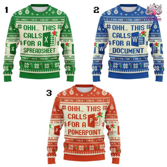 Ohh This Calls For A Spreadsheet Ugly Sweater, Excel Freak In The Sheets Ugly Christmas