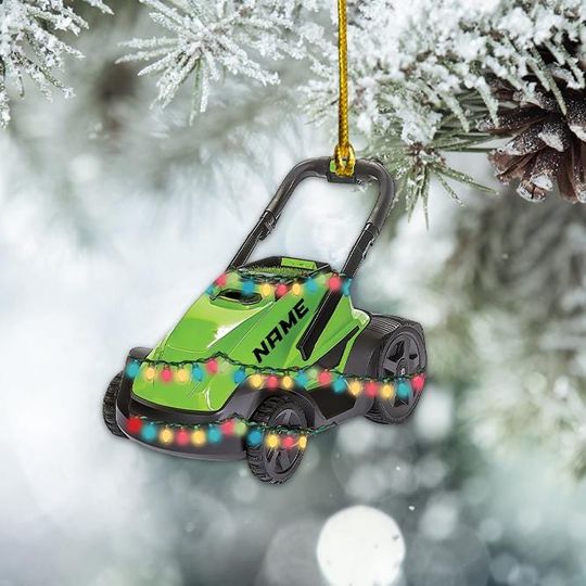 Discover Personalized Lawn Mower Christmas Ornament, Lawn Tractor Christmas Ornament, Gardening Ornament, Farmer Gardener Ornament Gift TD-1024-YAK6