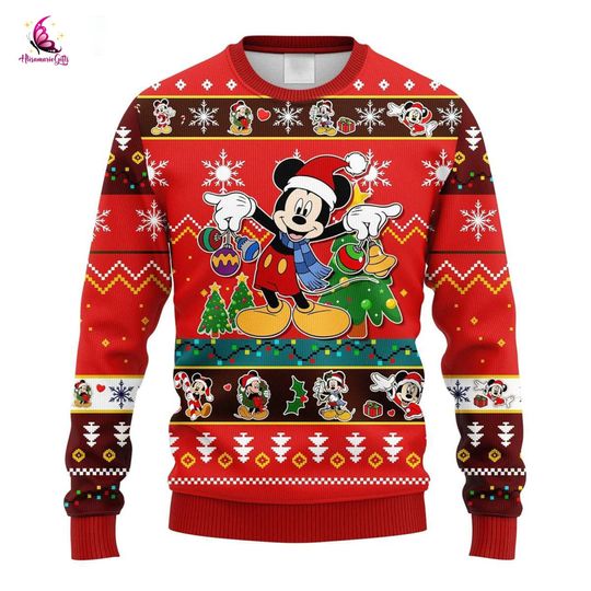 Discover Mickey Ugly Christmas Sweater, Merry Christmas Sweatshirt
