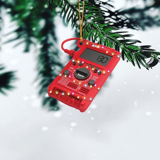 Discover Personalized Digital Multimeter Ornament, Digital Multimeter Christmas Ornament, Electrician Ornament, Lineman Ornament Gift TD-1106-KPH3