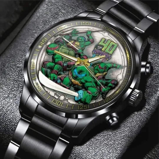 Discover Teena*ge Muta*nt Ninj*a Turt*les Black Stainless Steel Watch