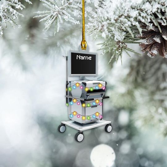 Discover Telemedicine Cart Christmas Light Ornament, Christmas Tree Decor, Loved Telemedicine Cart Ornament, Hanging Ornament Gift TD-1204-1OGR