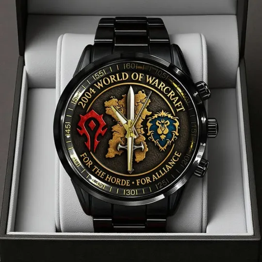 World Of Warcraft Black Stainless Steel Watch