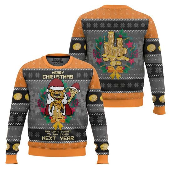 Discover Christmas Merry Taxes Christmas Disney Robin Hood Ugly Sweater, All Over Print 3D Ugly Sweater Gift For Her Mother, Family Trip Sweater Xmas