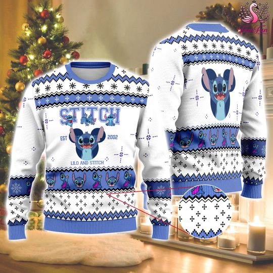 Discover Stitch Ugly Christmas Sweater, Disneyland Stitch Christmas Sweatshirt