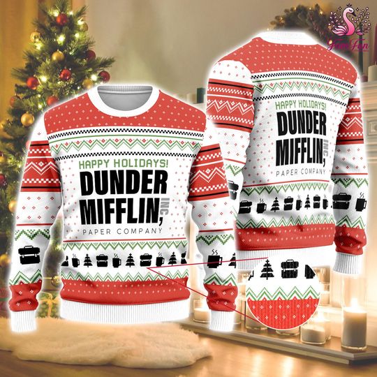 The Office Dunder Mifflin Happy Holidays Sweater