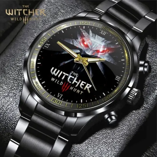 Discover The Witcher 3: Wild Hunt Black Stainless Steel Watch for Fans