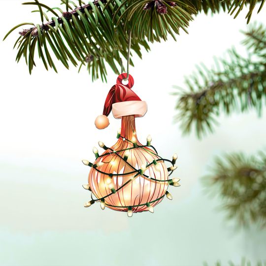 Discover Lovely Onion Christmas Tree Ornament, Onion Flat Hanging Ornament, Onion Lovers Xmas Ornament Gift