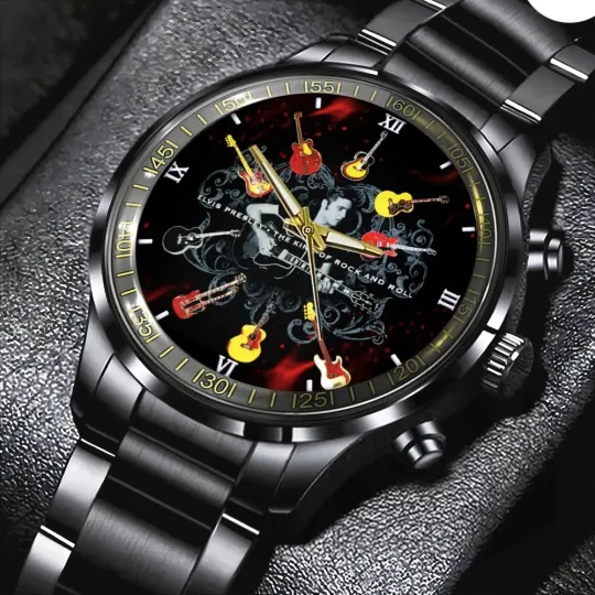 Discover Elvis Presley Black Stainless Steel Watch