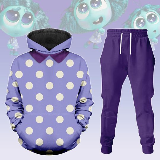 Envy Hoodie Joggers, Riley Andersen Inside Out Cosplay Set, Halloween Pixar Costume