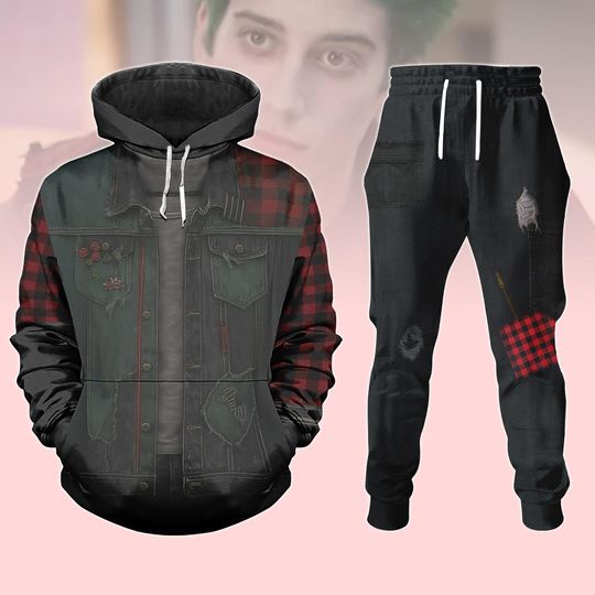 Discover Zed Necrodopolis Zombies 4 Hoodie & Joggers Costume, Disney Zombies Cosplay
