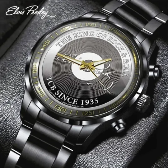 Discover Elvis Presley Black Stainless Steel Watch Since 1935