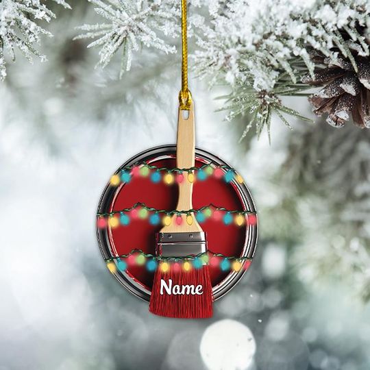 Discover Personalized Wall Painting Ornament, Painting Christmas Ornament, Painter Christmas Ornament, Construction Worker Ornament Gift TD-1031-TYLI