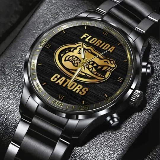 Florida Gators Men’s Basketball Black Stainless Steel Watch