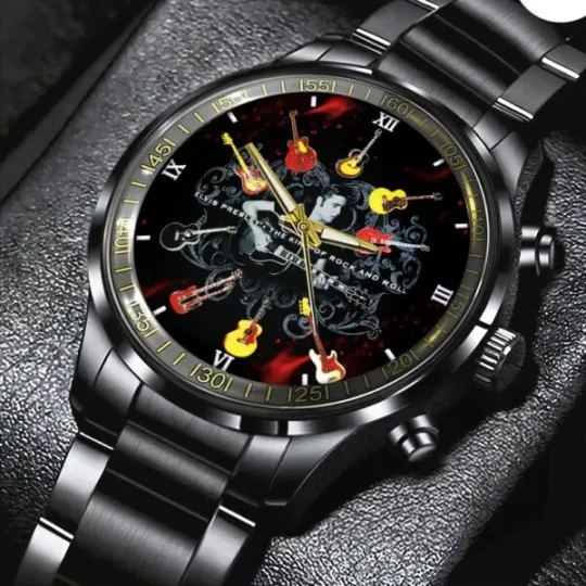 Discover Elvis Presley Black Stainless Steel Watch