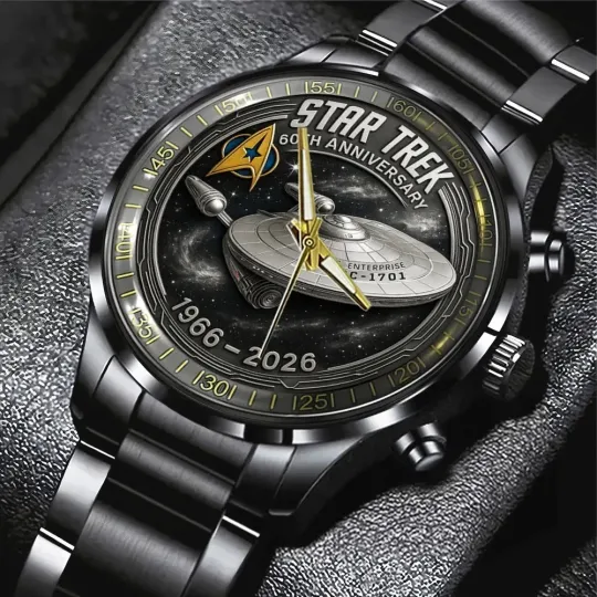 Discover Star Tre*k Black Stainless Steel Watch 60th Anniversary 1966-2026