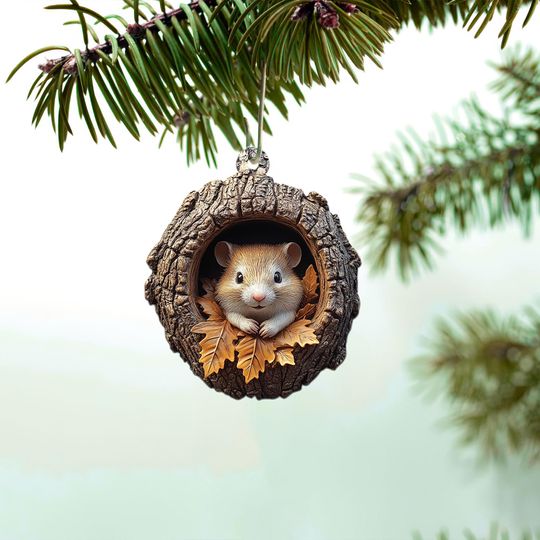 Discover Hamster 2D Flat Ornament, Hamster Christmas Ornament, Hamster Ornament Holiday Gift