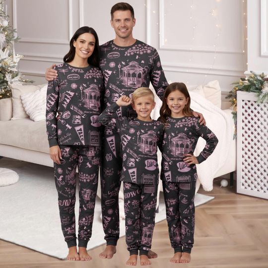 Discover Stars Hollow Family Matching Pajamas, Luke Diner Coffee Pajamas Set, Cute Family Holiday Pjs, Winter Matching Pajamas For Women Men Kid