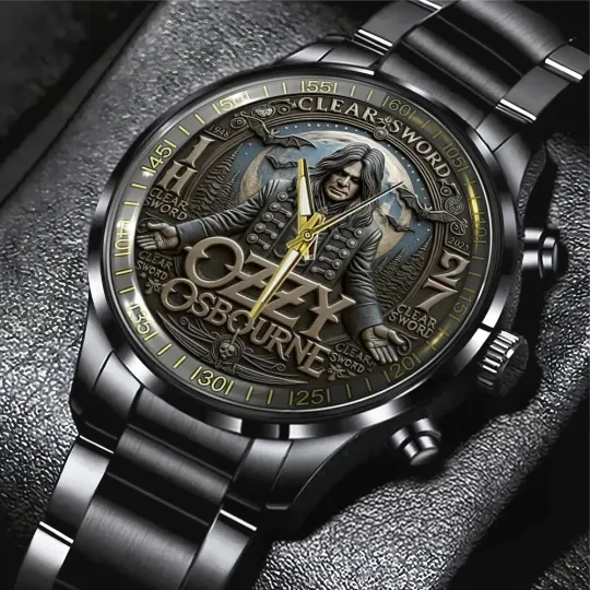 Discover Ozy Osbourne Black Stainless Steel Watch