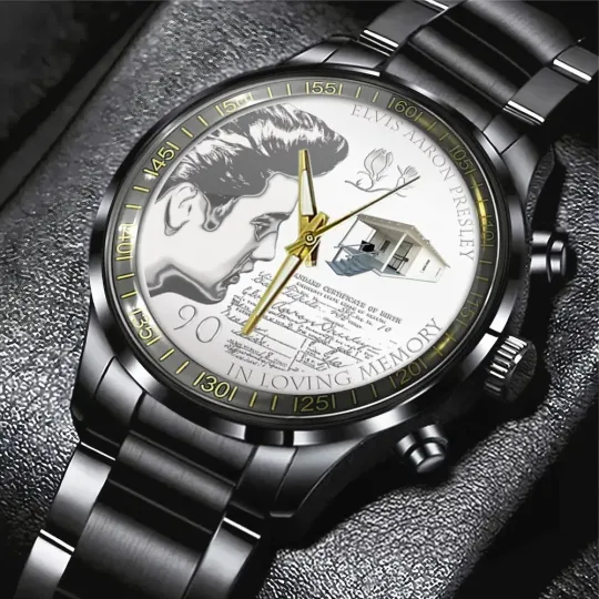 Discover Elvis Presley Black Stainless Steel Watch