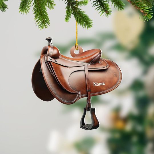 Discover Horse Saddle Christmas Ornament, Xmas Tree Decor, Loved Horse Saddle Ornament, Christmas Ornament Gift TD-1028-WRU9