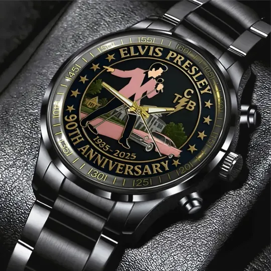 Discover Elvis Presley Black Stainless Steel Watch