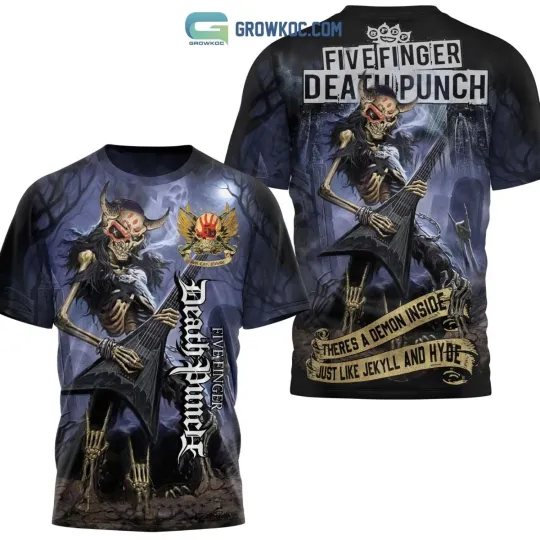 Five Finger Death Punch There_s A Demon Inside Just Halloween 3d T-Shirt