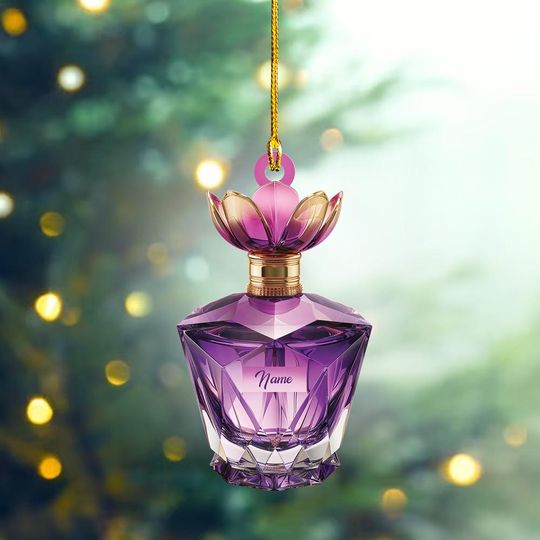 Discover Perfume Bottle Christmas Ornament, Christmas Tree Decor, Perfume Bottle Hanging Ornament, Perfume Lover Gift, Car Ornament ID-1016-HRFW