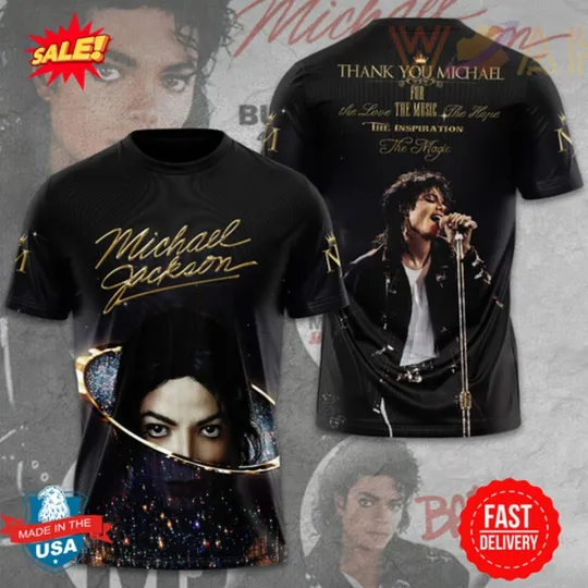 New!!! Michael Jackson 3D T-shirt S-5XL