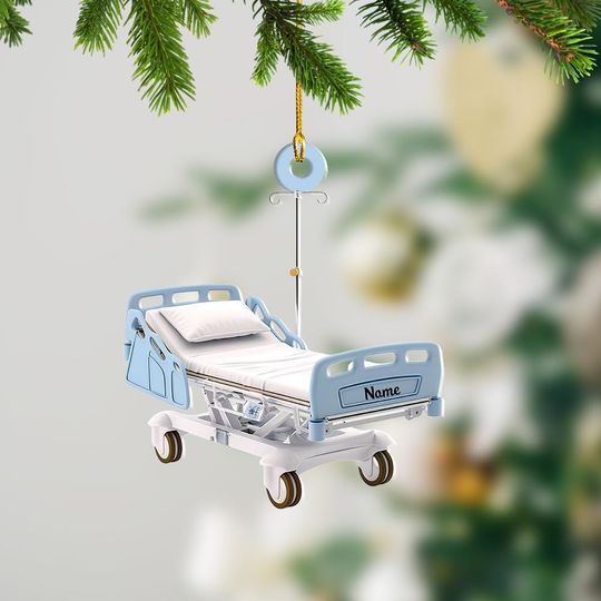 Discover Hospital Bed Christmas Ornament, Xmas Tree Decor, Loved Hospital Bed Ornament, Christmas Ornament Gift TD-1024-2HTT