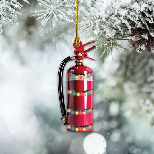 Fire Extinguisher Ornament, Firefighter Christmas Ornament, Fireman Ornament, Firefighter Department Ornament