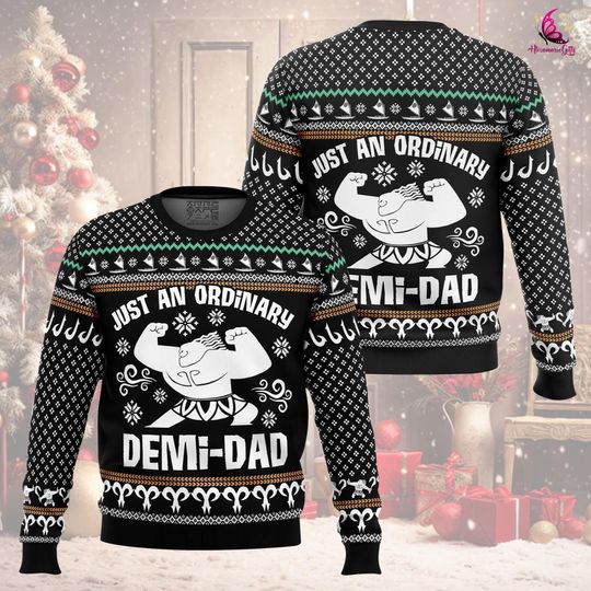 Discover Demi Dad Moana Ugly Christmas Sweater, Just An Ordinary Demi Dad Sweater, Moana Christmas Sweater, Disneyland Christmas, Gifts for Him