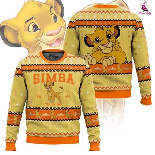 Simba The Lion King Ugly Christmas Sweater, Hakuna Hatata Lion King Movie Sweater