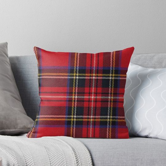Traditional Royal Stewart Scottish tartan Pillow