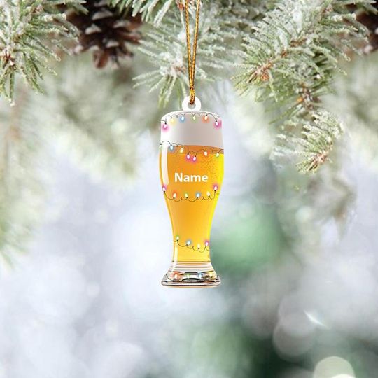 Discover Personalized Beer Ornament, Beer Christmas Ornament, Drink Lovers Ornament, Beer Party Ornament, Bar Pub Cheer Beer Ornament TD-1020-VJYE