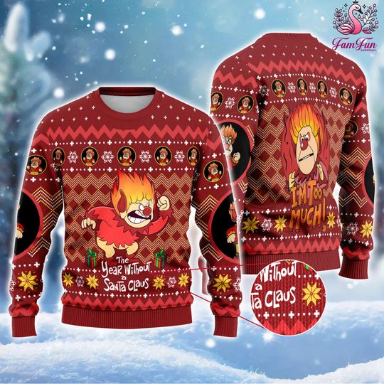 Discover Heat Miser The Year Without A Santa Claus Ugly Christmas Sweater, Heat Miser Christmas Sweater, Miser Brothers Christmas,Christmas Xmas Gift