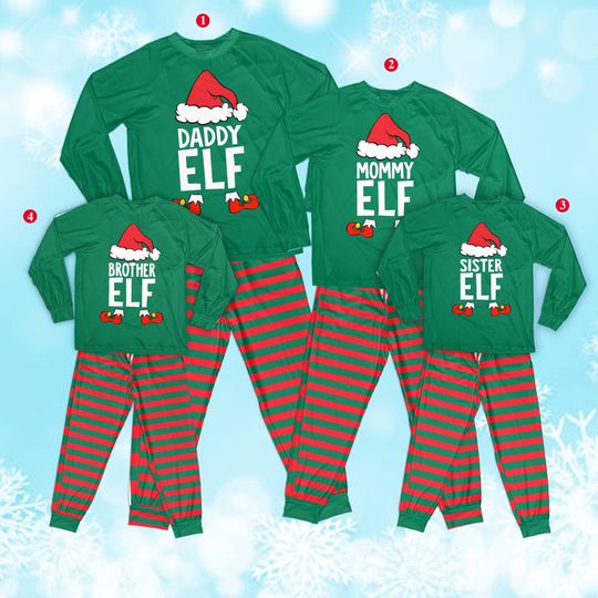 Discover Family Elf Pajama Sets, Funny Elf pjm, Matching Family Pjs, Family Christmas Pajama Sets, Family Christmas Shirt, Christmas Gifts For Family